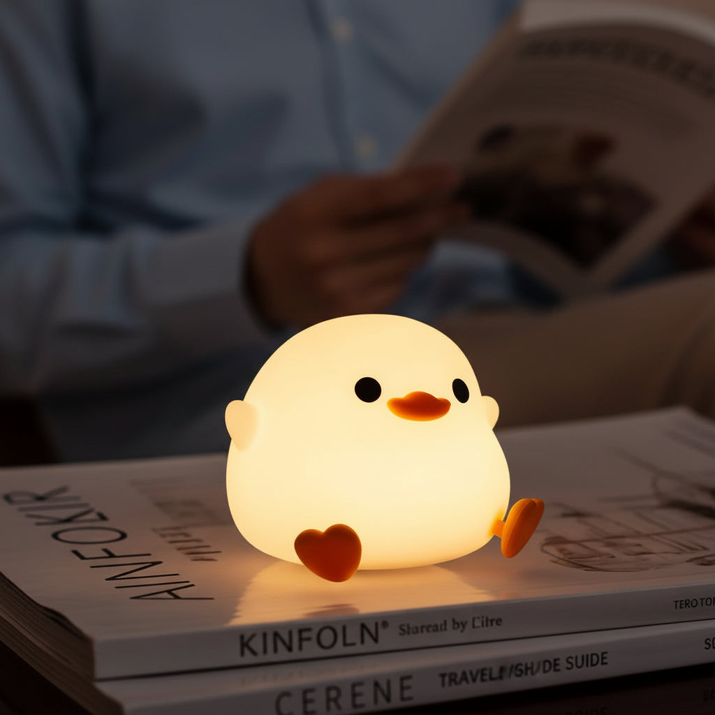 Rechargeable Night Light LED Cartoon Animal Silicone Lamp for Kids Touch Sensor Timer USB Children'S Room Dec