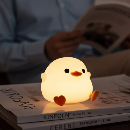 Rechargeable Night Light LED Cartoon Animal Silicone Lamp for Kids Touch Sensor Timer USB Children'S Room Dec
