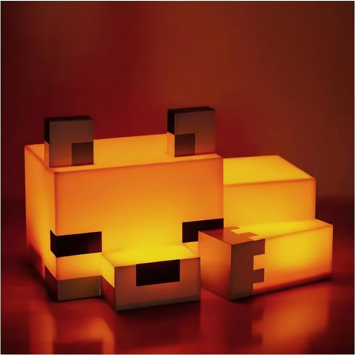 MC Game Cute Fox Night Light Soft Orange Glow Desk Lamp Home Atmosphere Luminous Table Lamp for Playrooms or Children' Bedrooms